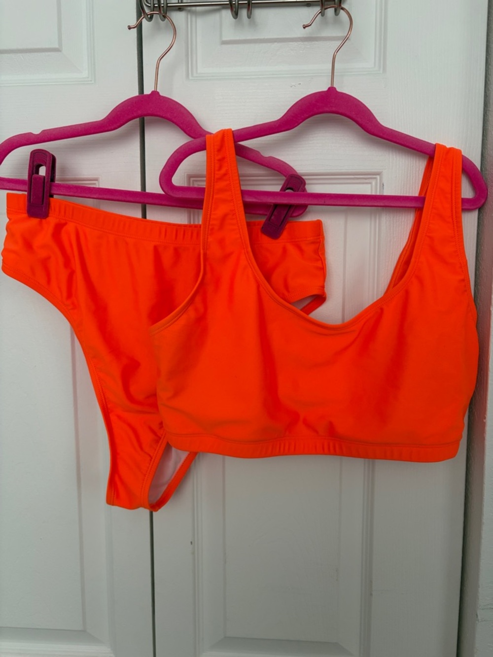 Women's Bright Orange Bikini Set - Unbranded-worn once